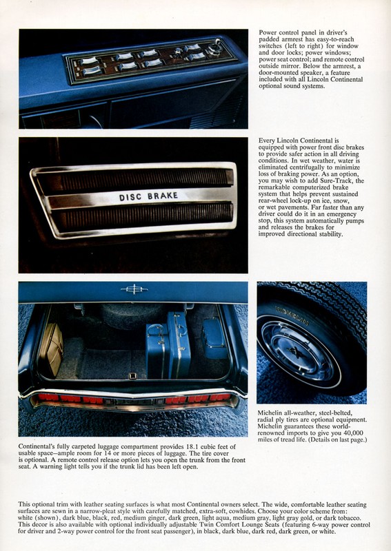 1971 Lincoln Continental Brochure Page 14